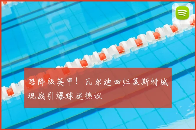 恐降级英甲!瓦尔迪回归莱斯特城观战引爆球迷热议